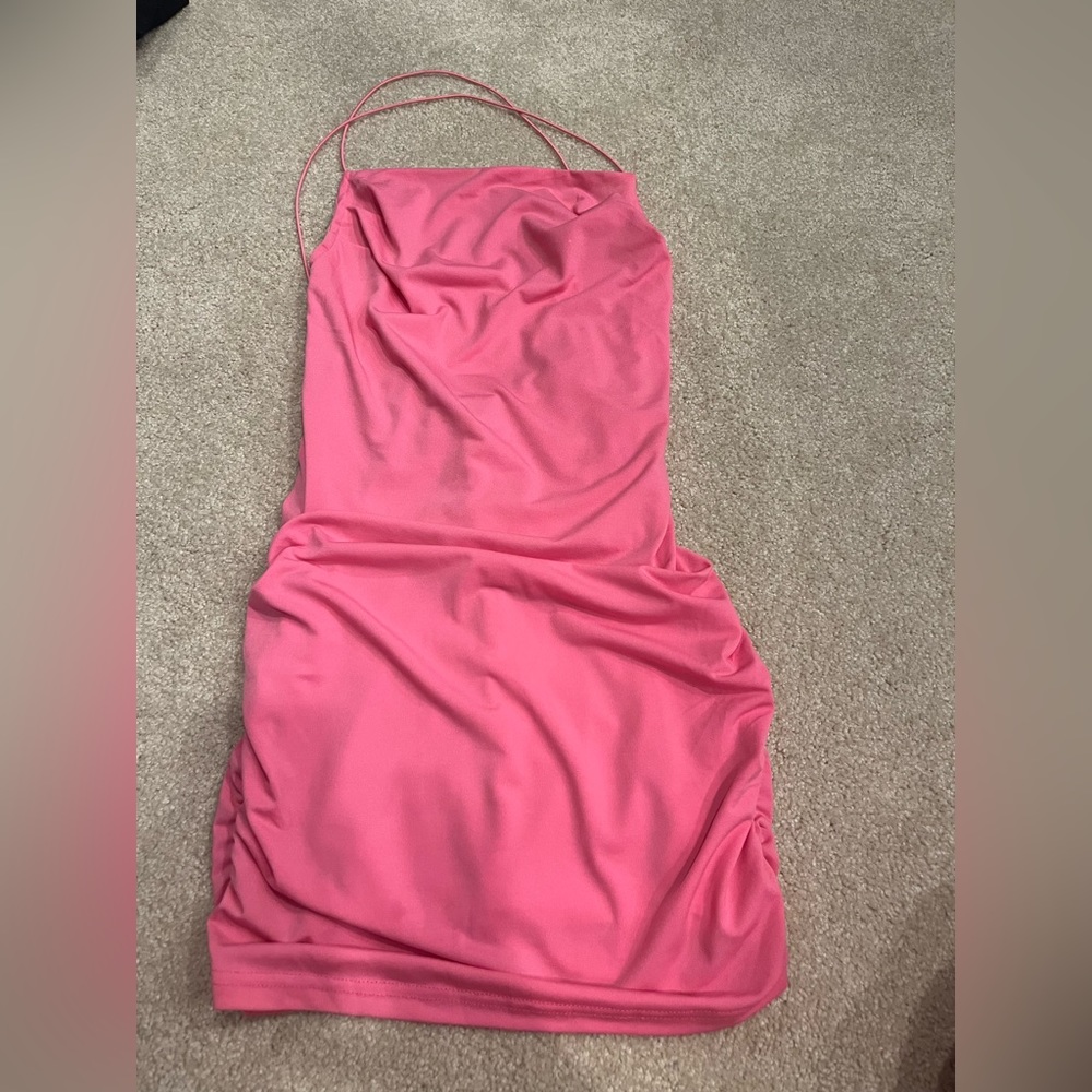 Amazon pink mini dress